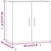 vidaXL barna t&ouml;lgysz&iacute;nű szerelt fa faliszekr&eacute;ny 60 x 30 x 60 cm