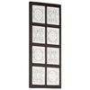 vidaXL barna &eacute;s feh&eacute;r k&eacute;zzel faragott fali panel MDF 40 x 80 x 1,5 cm