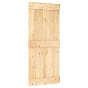 vidaXL Cs&uacute;sz&oacute; ajt&oacute; NARVIK Term&eacute;szetes &eacute;s Fekete 90 x 210 cm (213,5 cm)
