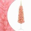 vidaXL Karcs&uacute; műkar&aacute;csonyfa g&ouml;mb&ouml;kkel 120 cm 150 LED Meleg feh&eacute;r