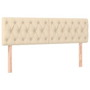 vidaXL kr&eacute;msz&iacute;nű sz&ouml;vet fejt&aacute;mla 144x7x78/88 cm