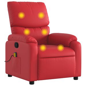 vidaXL piros műbőr d&ouml;nthető massz&aacute;zsfotel