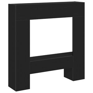 vidaXL fekete t&ouml;lgy szerelt fa kandall&oacute;burkolat 81 x 18 x 82 cm