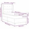 vidaXL Boxspring &aacute;gy matraccal S&ouml;t&eacute;tsz&uuml;rke 90x190 cm Sz&ouml;vet Fekete