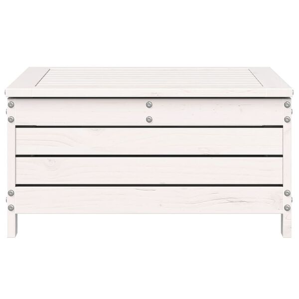 vidaXL fehér tömör fenyőfa kerti lábtartó 62 x 63,5 x 32 cm