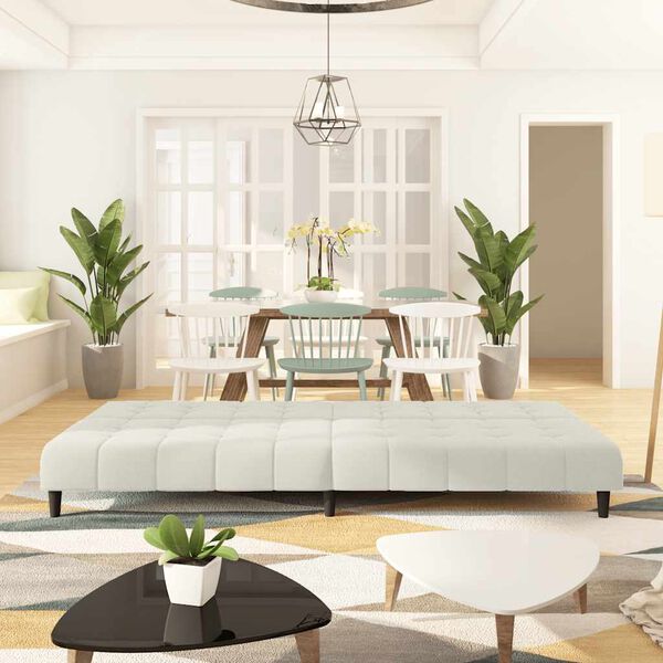 vidaXL k&eacute;tszem&eacute;lyes kr&eacute;msz&iacute;nű b&aacute;rsony kanap&eacute;&aacute;gy