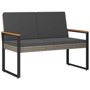 vidaXL Kerti pad 2 -Seater 107 x 61 x 80 cm polirattan N&eacute;gysz&ouml;gletes