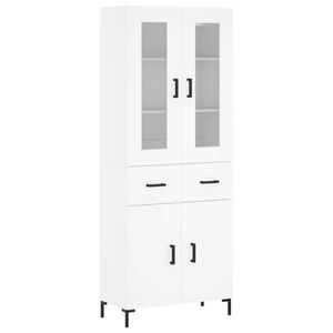 vidaXL feh&eacute;r szerelt fa magasszekr&eacute;ny 69,5 x 34 x 180 cm