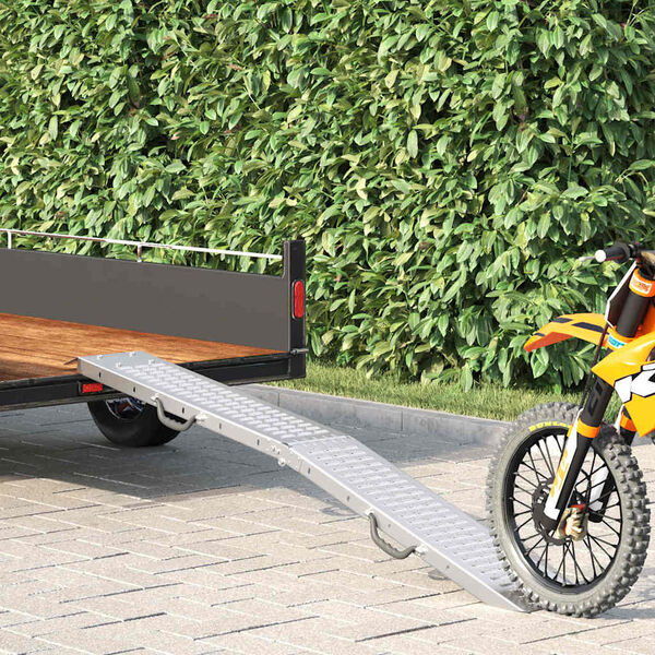 vidaXL &Ouml;sszecsukhat&oacute; ramp 200kg ramp&aacute;nk&eacute;nt Ez&uuml;st 186 x 23 x 4,5 cm