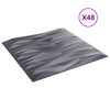 vidaXL Fali panelek 48 pcs Kősz&uuml;rke 50 x 50 cm XPS Hab