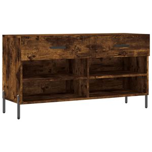vidaXL f&uuml;st&ouml;s t&ouml;lgy sz&iacute;nű szerelt fa cipőpolc 102x35x55 cm