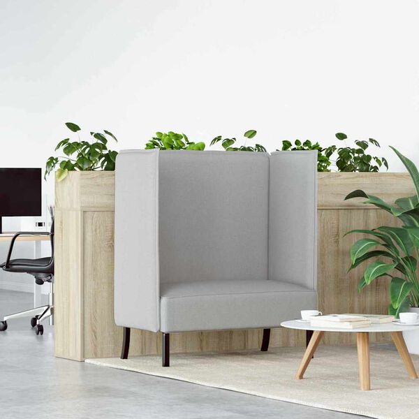 vidaXL Magas h&aacute;tt&aacute;ml&aacute;s sz&oacute;f&aacute;k 101cm Felhős sz&uuml;rke sz&ouml;vet