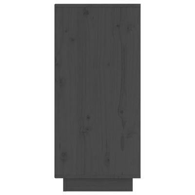 vidaXL szürke tömör fenyőfa tálalószekrény 31,5 x 34 x 75 cm