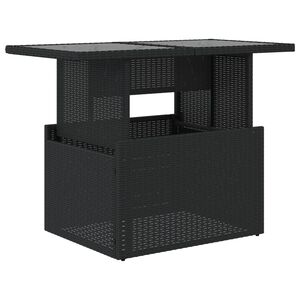vidaXL fekete polyrattan &uuml;veglapos kerti asztal 100 x 55 x 73 cm