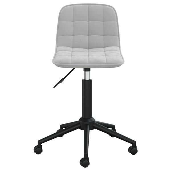 vidaXL 2 db világosszürke bársony forgó étkezőszék