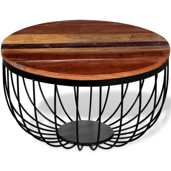 vidaXL tömör újrahasznosított fa dohányzóasztal