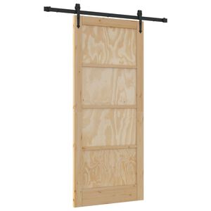 vidaXL Cs&uacute;sz&oacute; ajt&oacute; ORKDAL 86 x 198,5 cm T&ouml;m&ouml;r Fenyőfa Term&eacute;szetes