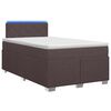 vidaXL Boxspring &aacute;gy matraccal &eacute;s LED-del S&ouml;t&eacute;t Barna 120 x 190 cm