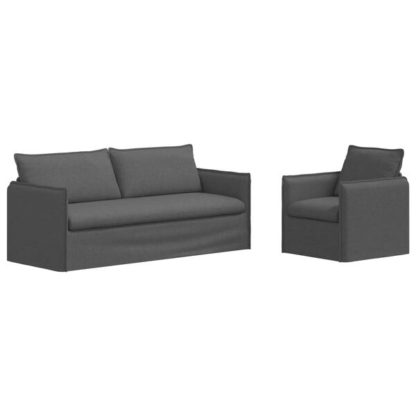 vidaXL Kanap&eacute; 2 pcs S&ouml;t&eacute;tsz&uuml;rke 196 x 82 x 85 cm sz&ouml;vet
