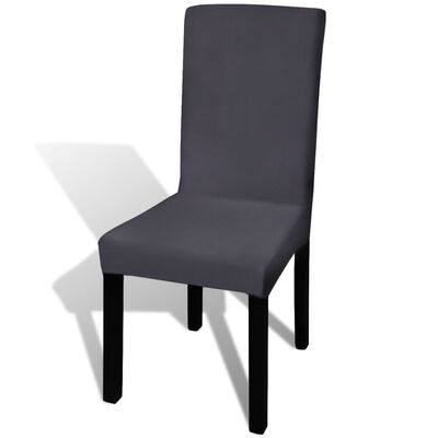 vidaXL 4 db antracitszürke szabott nyújtható székszoknya
