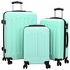 vidaXL Bőrönd szett zárral 3 pcs Menta zöld 50 x 31 x 78 cm