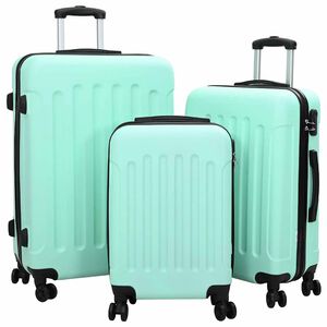 vidaXL Bőrönd szett zárral 3 pcs Menta zöld 50 x 31 x 78 cm