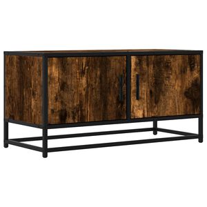 vidaXL f&uuml;st&ouml;s t&ouml;lgy sz&iacute;nű szerelt fa &eacute;s f&eacute;m TV-szekr&eacute;ny 80x34,5x40 cm