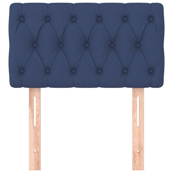 vidaXL kék szövet fejtámla 80x7x78/88 cm