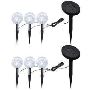 vidaXL 6 db LED kerti g&ouml;mbl&aacute;mpa c&ouml;vekkel &eacute;s napelemmel