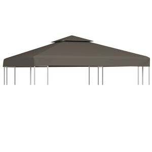 vidaXL t&oacute;psz&iacute;nű k&eacute;tszintes pavilon tetőponyva 310 g/m&sup2;, 3 x 3 m