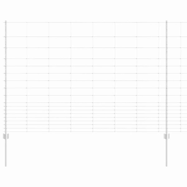 vidaXL Kerítés oszlopokkal Ezüst 1,5 x 25 m Acél
