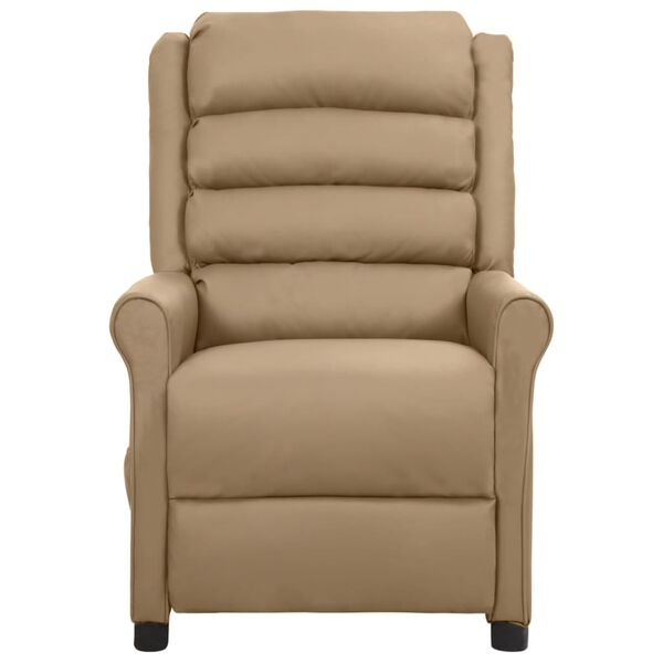 vidaXL kávészínű műbőr elektromos masszázsfotel