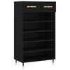 vidaXL fekete szerelt fa cipőszekr&eacute;ny 60 x 35 x 105 cm