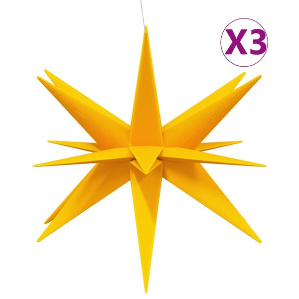 vidaXL 3 db &ouml;sszecsukhat&oacute; s&aacute;rga kar&aacute;csonyi l&aacute;mpa LED-del 100 cm