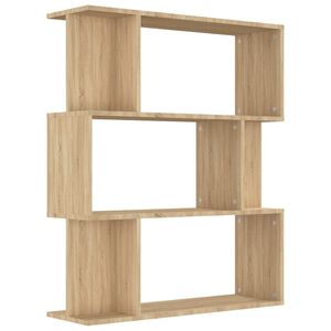 vidaXL sonoma t&ouml;lgy szerelt fa k&ouml;nyvszekr&eacute;ny/t&eacute;relv&aacute;laszt&oacute; 80x24x96 cm