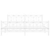 vidaXL feh&eacute;r f&eacute;m &aacute;gykeret fej- &eacute;s l&aacute;bt&aacute;ml&aacute;val 200x200 cm
