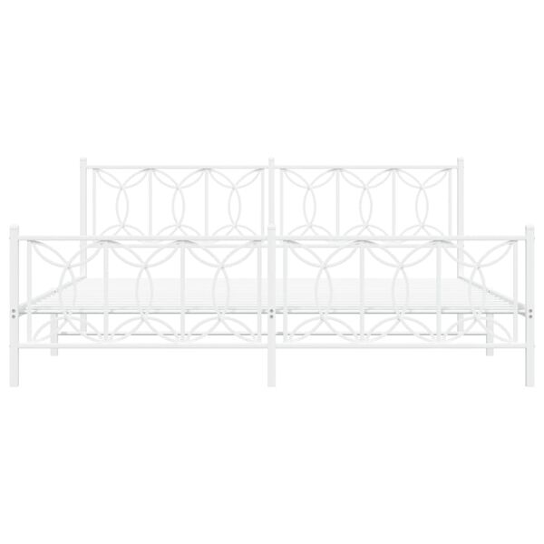 vidaXL feh&eacute;r f&eacute;m &aacute;gykeret fej- &eacute;s l&aacute;bt&aacute;ml&aacute;val 200x200 cm