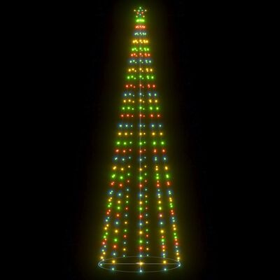 vidaXL kúp alakú karácsonyfa 330 színes LED-del 100 x 300 cm