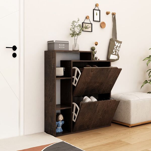 vidaX f&uuml;st&ouml;s t&ouml;lgysz&iacute;nű forg&aacute;cslap cipősszekr&eacute;ny 79,5 x 24 x 90,5 cm