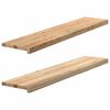 vidaXL ablakp&aacute;rk&aacute;nyok 2 db kezeletlen 120x25x2 cm t&ouml;m&ouml;r fa t&ouml;lgyfa
