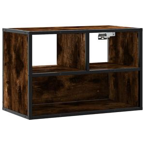 vidaXL f&uuml;st&ouml;s t&ouml;lgy sz&iacute;nű szerelt fa &eacute;s f&eacute;m TV-szekr&eacute;ny 60x31x39,5 cm