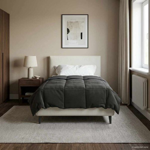 vidaXL Ny&aacute;ri Takarm&aacute;ny S&ouml;v&eacute;nyes Antracit 155 x 220 cm Mikrosz&aacute;l