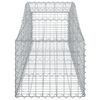 vidaXL 12 db íves horganyzott vas gabion kosár 200x50x40/60 cm