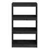 vidaXL fekete tömör fenyőfa könyvszekrény/térelválasztó 60x30x103,5 cm