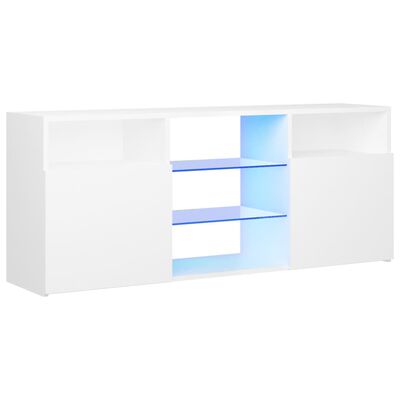 vidaXL fehér TV-szekrény LED lámpákkal 120 x 30 x 50 cm