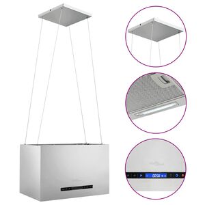 vidaXL rozsdamentes ac&eacute;l LCD &eacute;rintők&eacute;pernyős sziget p&aacute;raelsz&iacute;v&oacute; 55 cm