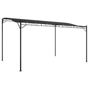 vidaXL antracitsz&uuml;rke sz&ouml;vet &eacute;s ac&eacute;l pavilon 4 x 3 m 180 g/m&sup2;