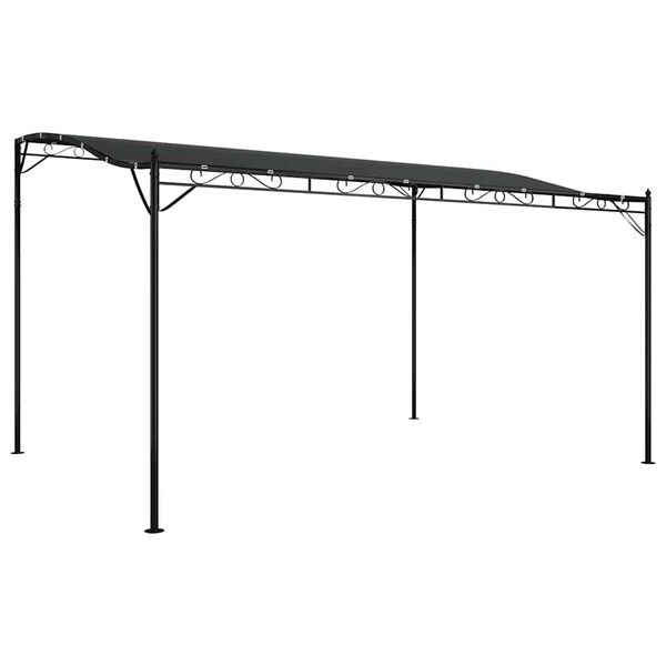 vidaXL antracitsz&uuml;rke sz&ouml;vet &eacute;s ac&eacute;l pavilon 4 x 3 m 180 g/m&sup2;