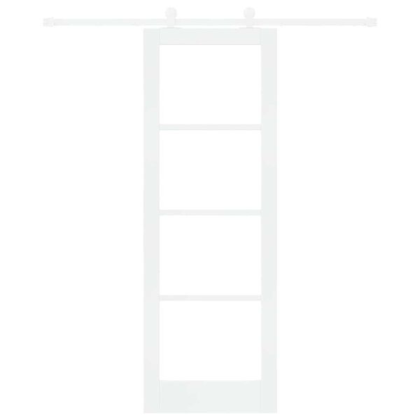 vidaXL Cs&uacute;sz&oacute; ajt&oacute; ORKDAL Feh&eacute;r 73,5 x 211 cm T&ouml;m&ouml;r fenyőfa &eacute;s &uuml;veg