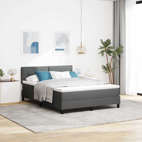 vidaXL Boxspring &aacute;gy matraccal S&ouml;t&eacute;tsz&uuml;rke 140 x 200 cm sz&ouml;vet